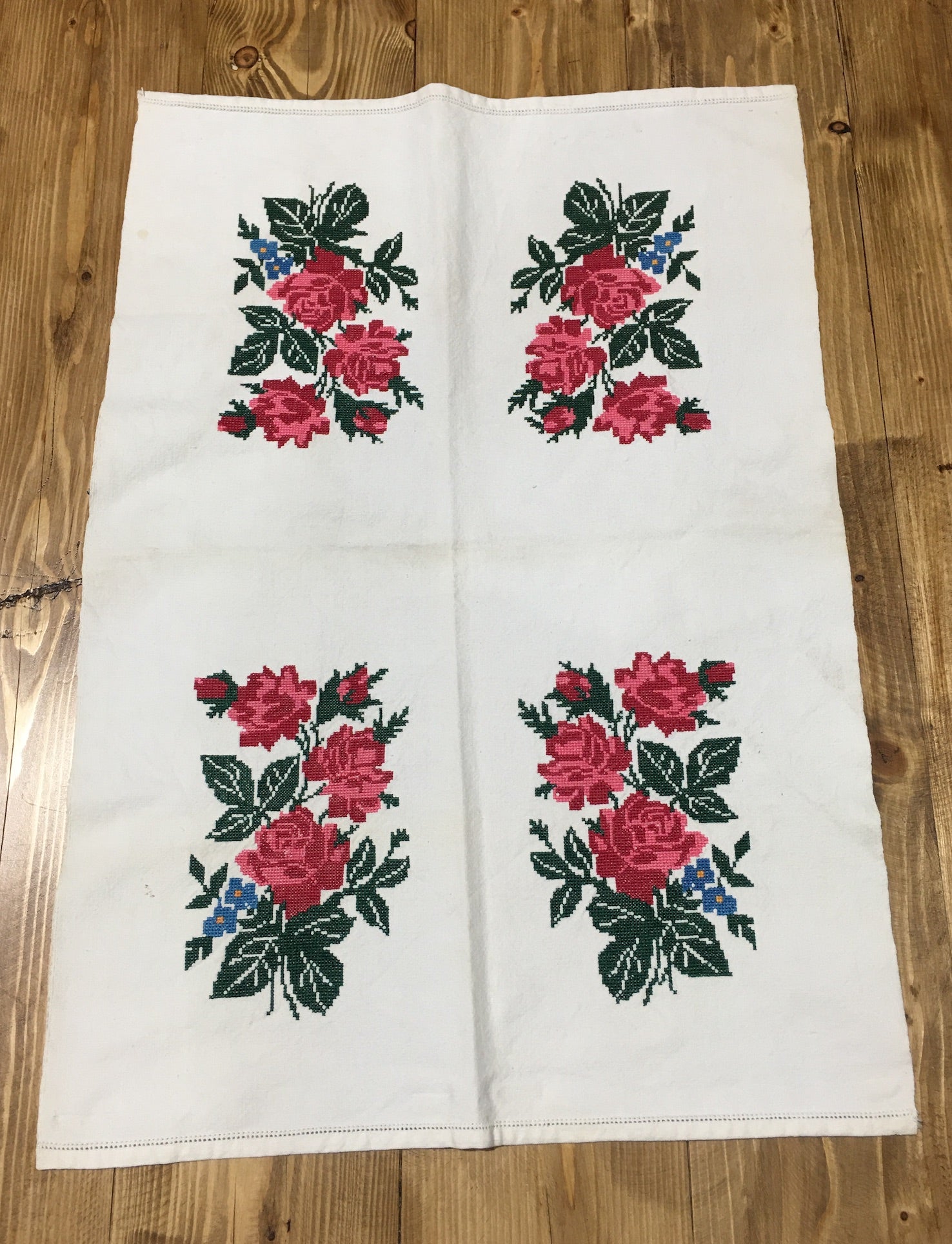 Vintage European Linen Tea Towel  #C166 FREE AUS POSTAGE