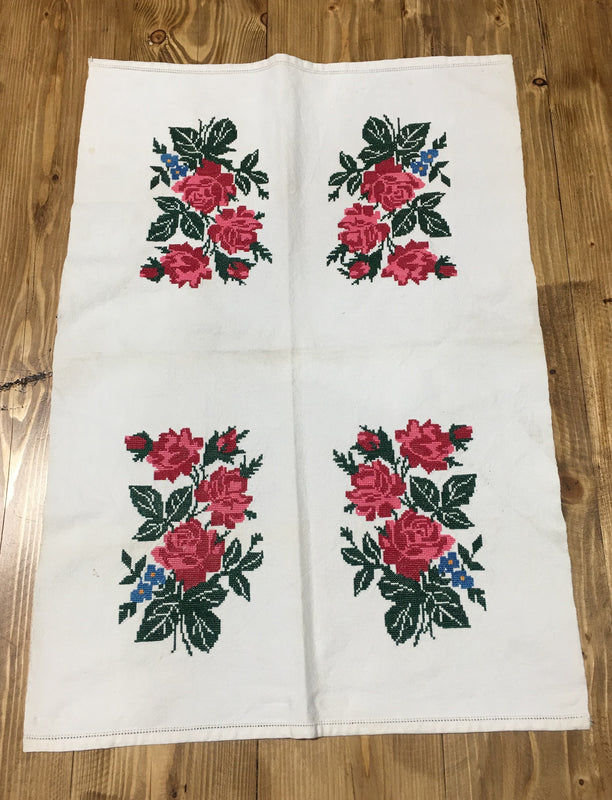 Vintage European Linen Tea Towel  #C166 FREE AUS POSTAGE