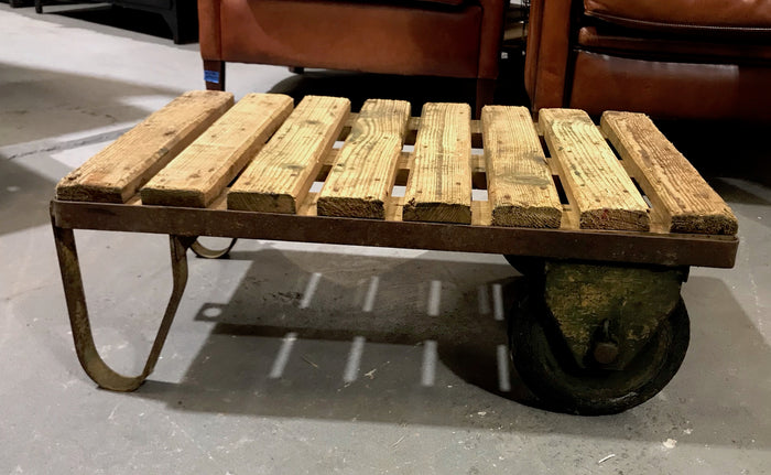 Vintage  Rail Cart Coffee Table  #3789a