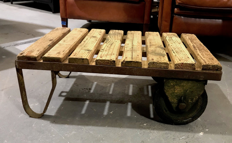 Vintage  Rail Cart Coffee Table  #3789a