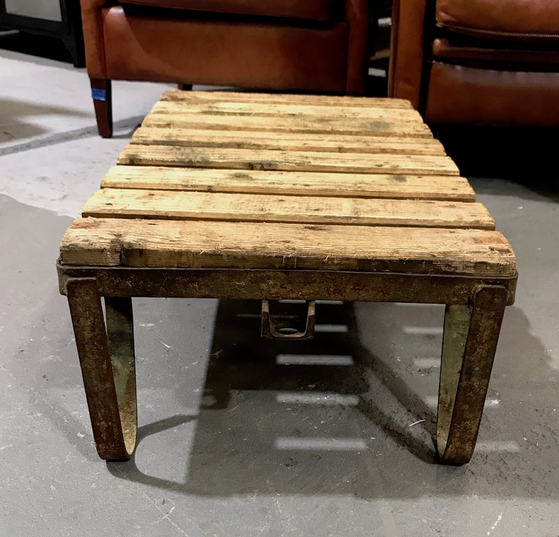 Vintage  Rail Cart Coffee Table  #3789a