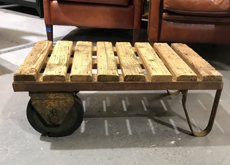 Vintage  Rail Cart Coffee Table  #3789a