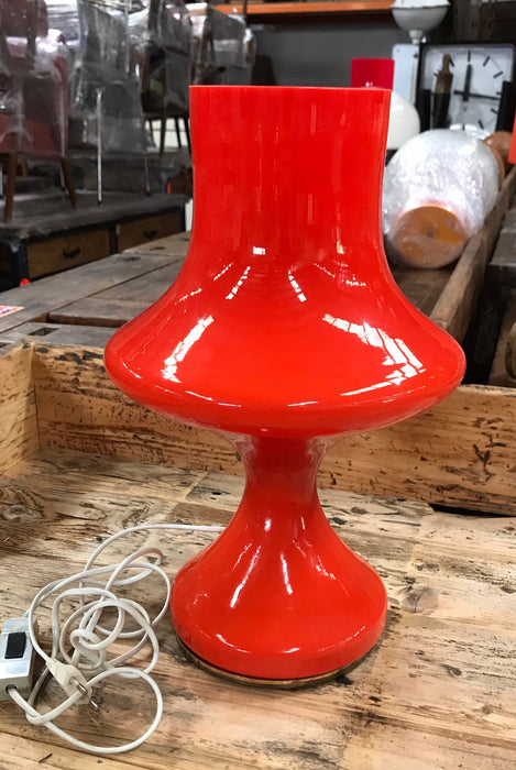 Mid Century "Stepan Tabery"  Orange  Opaline Glass  Table  Lamp  #3794
