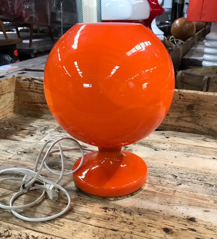 Mid Century "Stepan Tabery"  Orange  Opaline Glass  Table  Lamp  #3797 ON HOLD N.M
