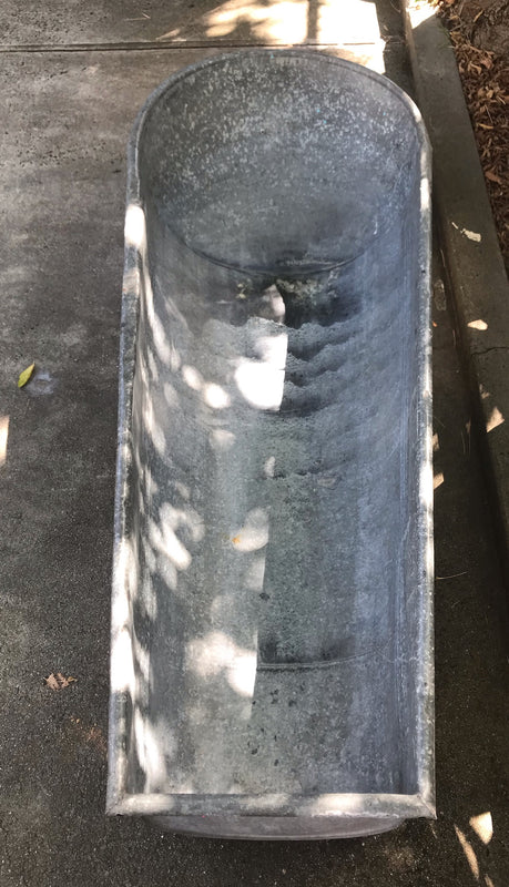 Vintage European Galvanised Bathtub #3813