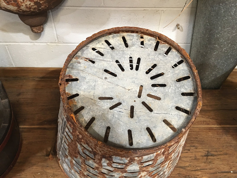 Vintage Turkish Olive Picking Bucket  #3286
