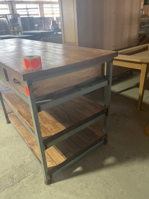 Vintage European Workbench kitchen island table #3735 Nr1 coming SOLD Richard Wise