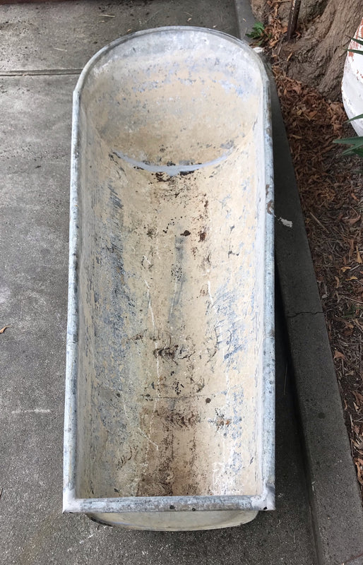 Vintage European Garden Galvanised Bathtub #3823b