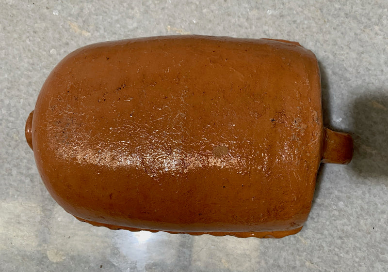 Vintage Glazed Terracotta Hot Liquid Cooler Dish  #4666