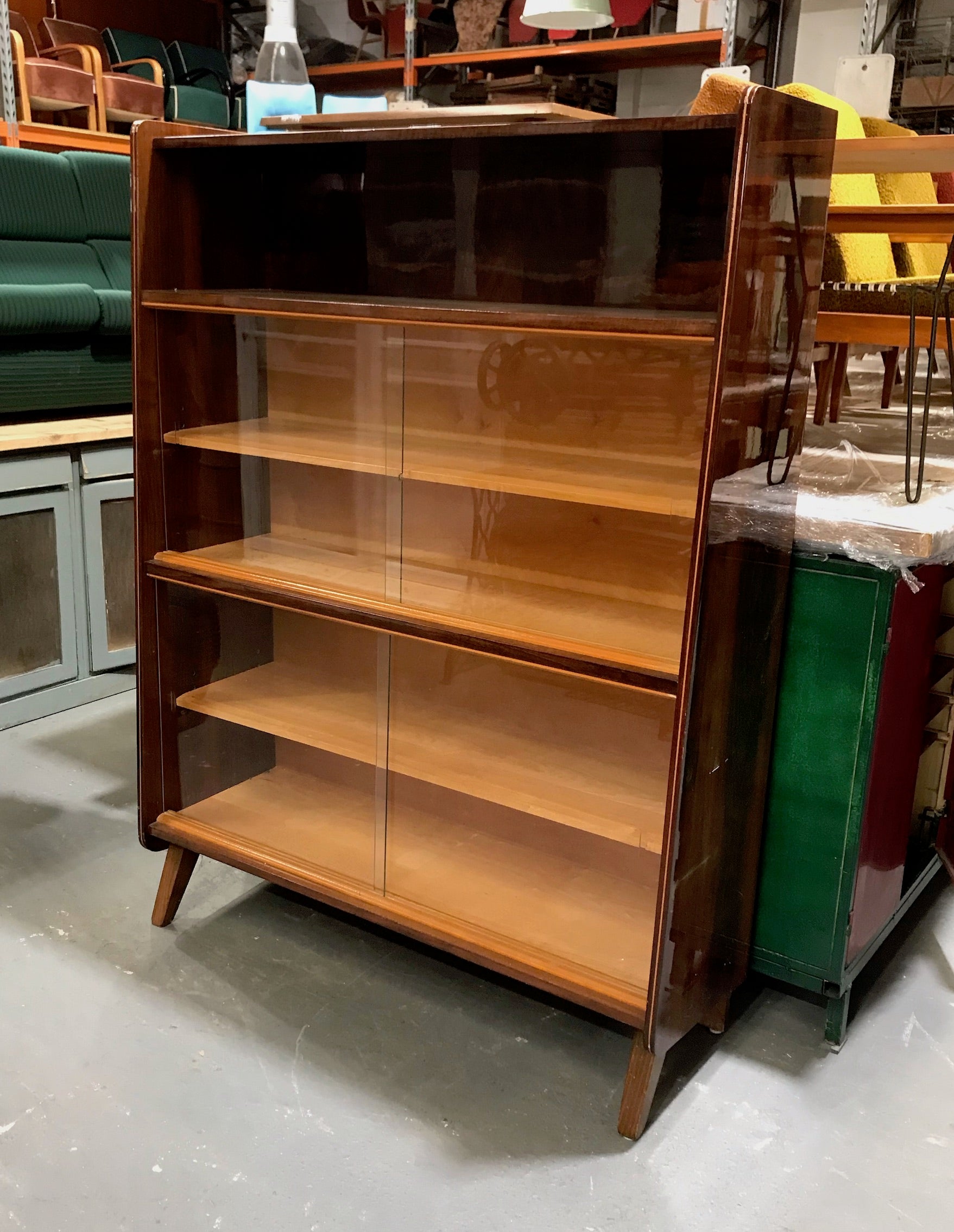 Mid Century "Novy Domov"  Dispaly Cabinet / Bookcase  #3829