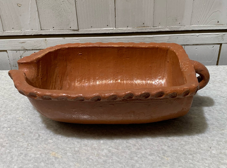 Vintage Glazed Terracotta Hot Liquid Cooler Dish  #4667