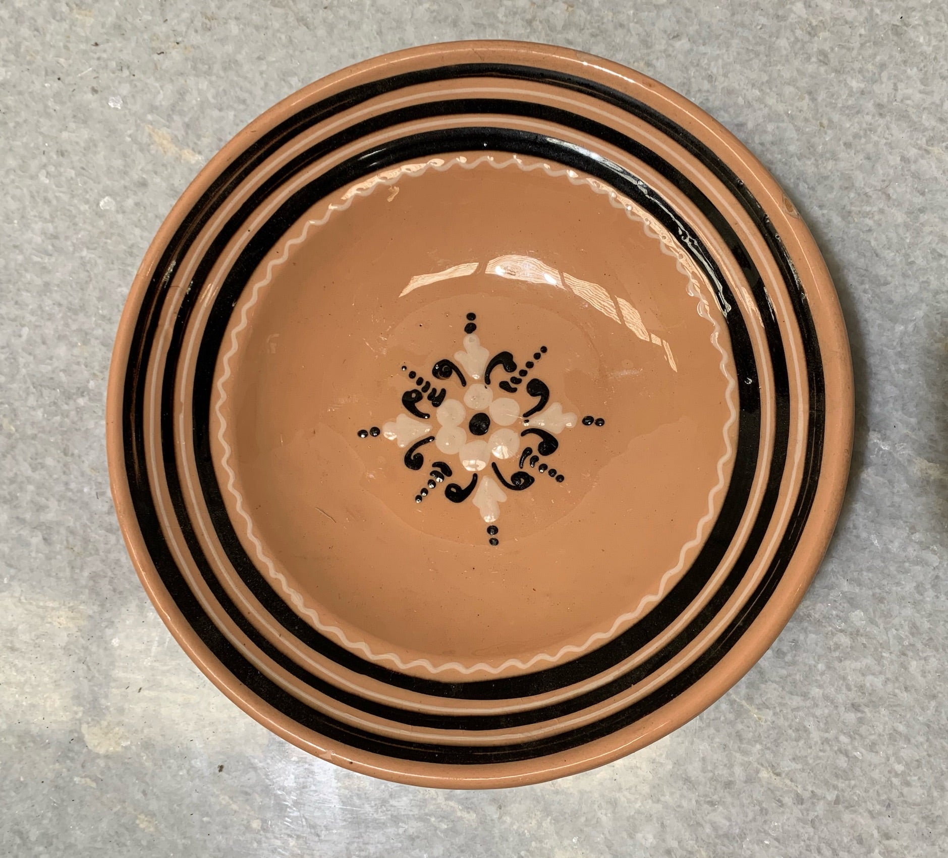 Vintage Glazed Ceramic  Plate  #4669