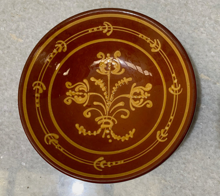 Vintage Glazed Ceramic  Plate  #4671