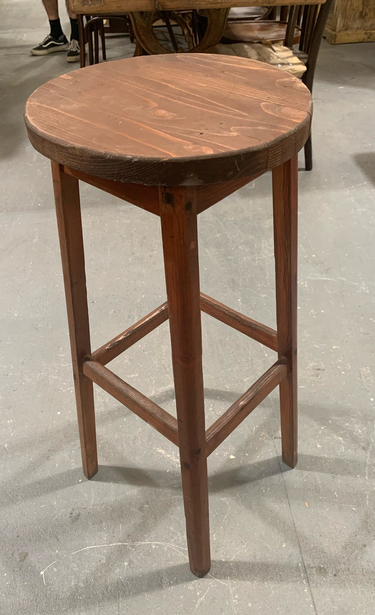 Vintage Wooden Bar Stool  # 4675