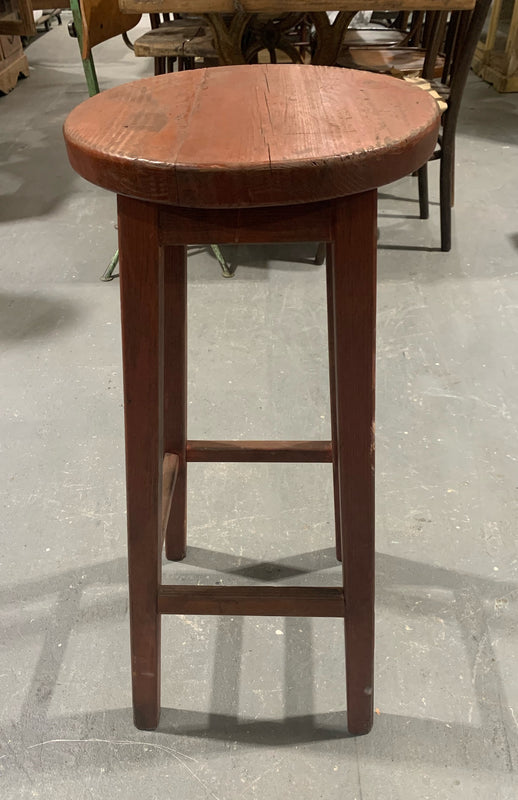 Vintage Wooden Bar Stool  # 4676