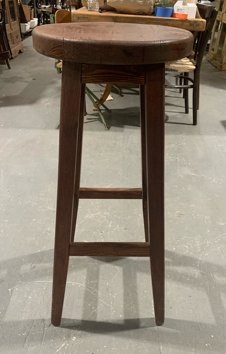 Vintage Wooden Bar Stool  # 4677