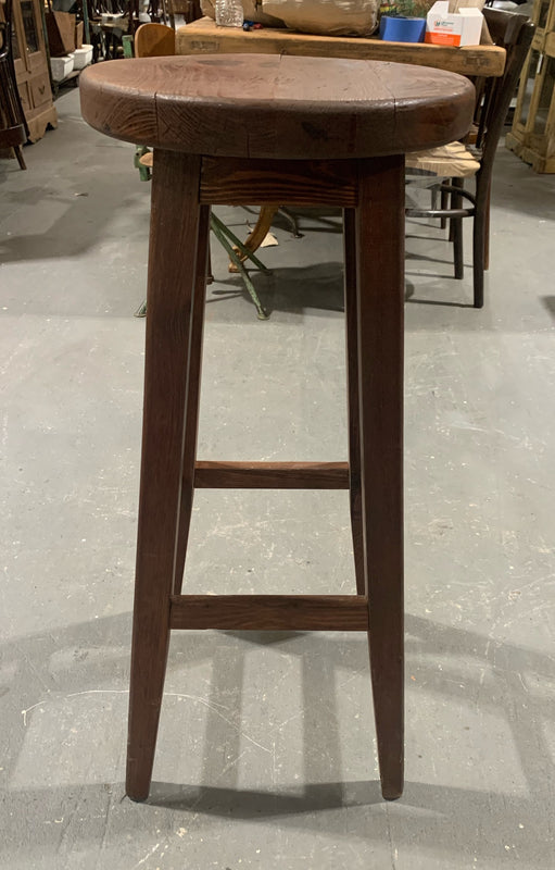Vintage Wooden Bar Stool  # 4677