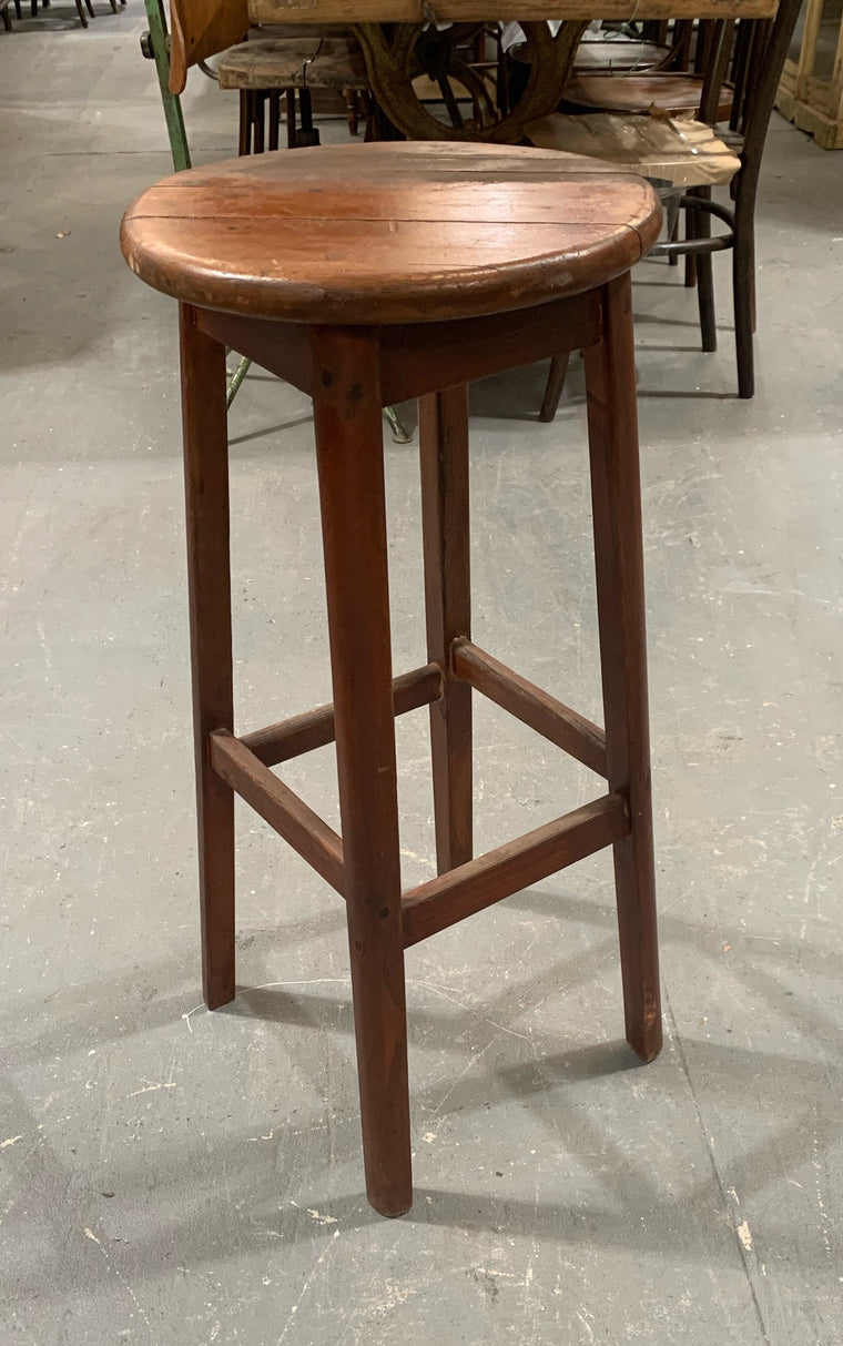 Vintage Wooden Bar Stool  # 4679 Byron