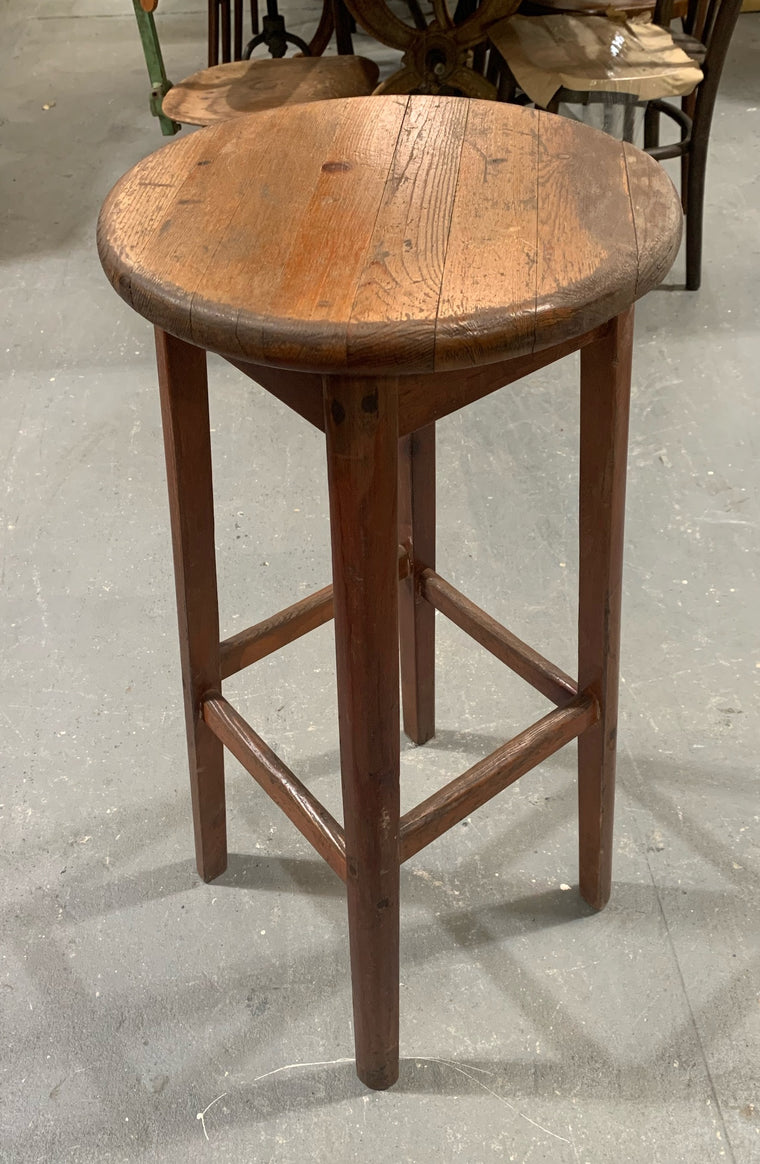 Vintage Wooden Bar Stool  # 4680  Byron