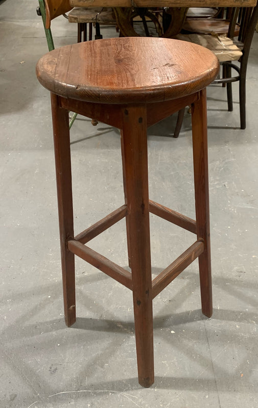Vintage Wooden Bar Stool  # 4681  Byron