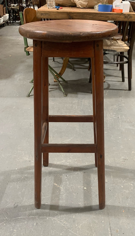 Vintage Wooden Bar Stool  # 4681  Byron