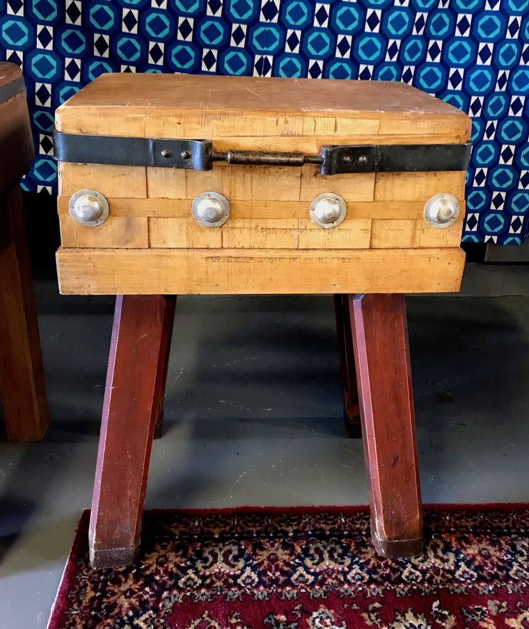 Vintage European Butchers Block #3861a Byron