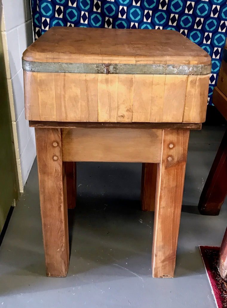 Vintage European Butchers Block #3861b. Byron