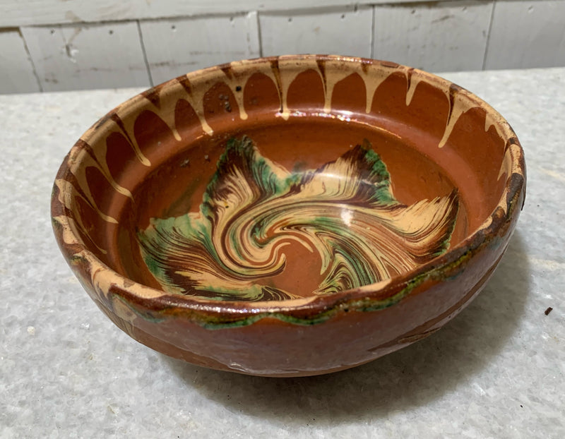 Old  Hungarian Terracotta Bowl #4687