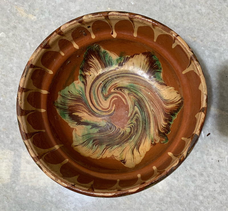 Old  Hungarian Terracotta Bowl #4687