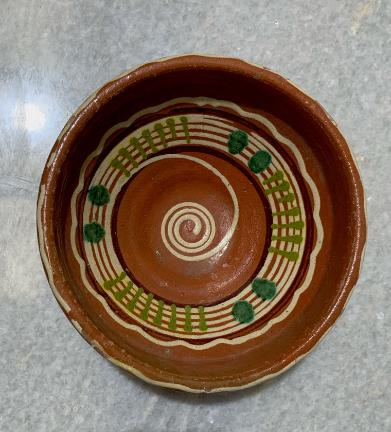 Old  Hungarian Terracotta Bowl #4688