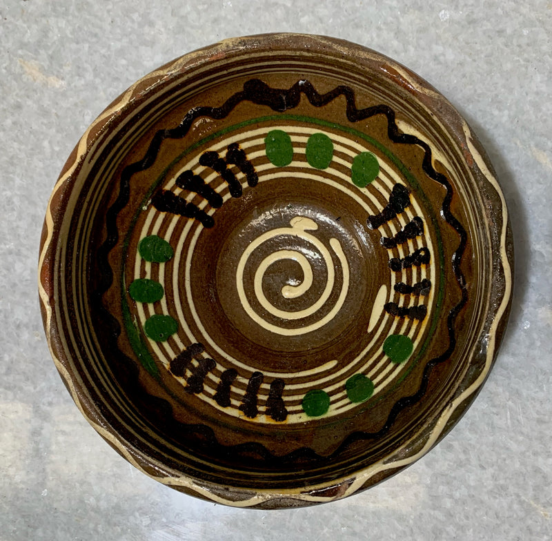 Vintage Hungarian Terracotta Bowl #4691