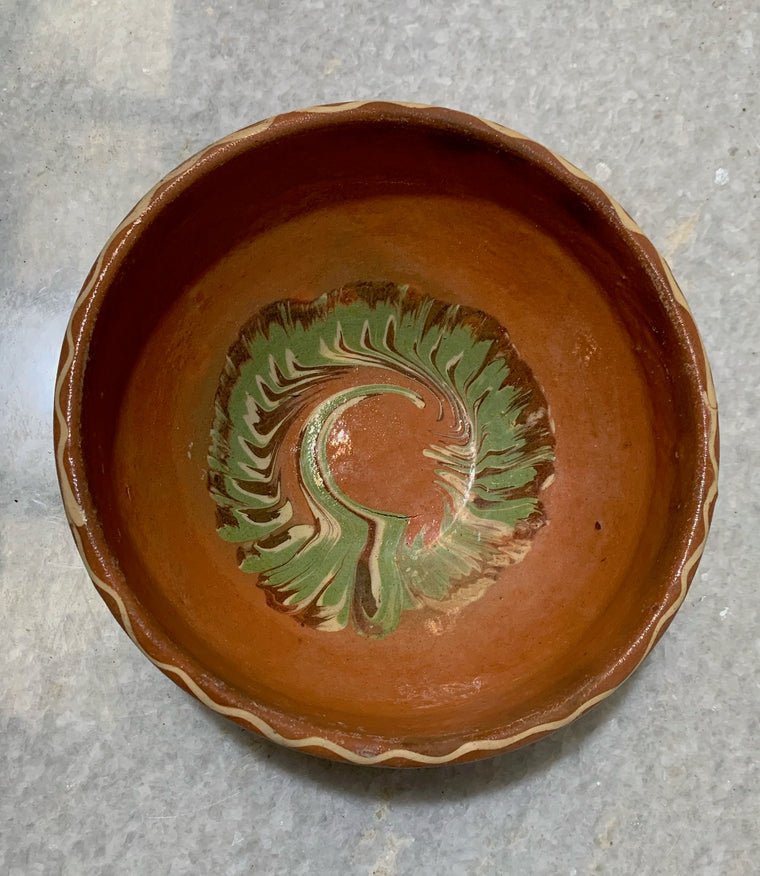 Vintage Hungarian Terracotta Bowl #4693