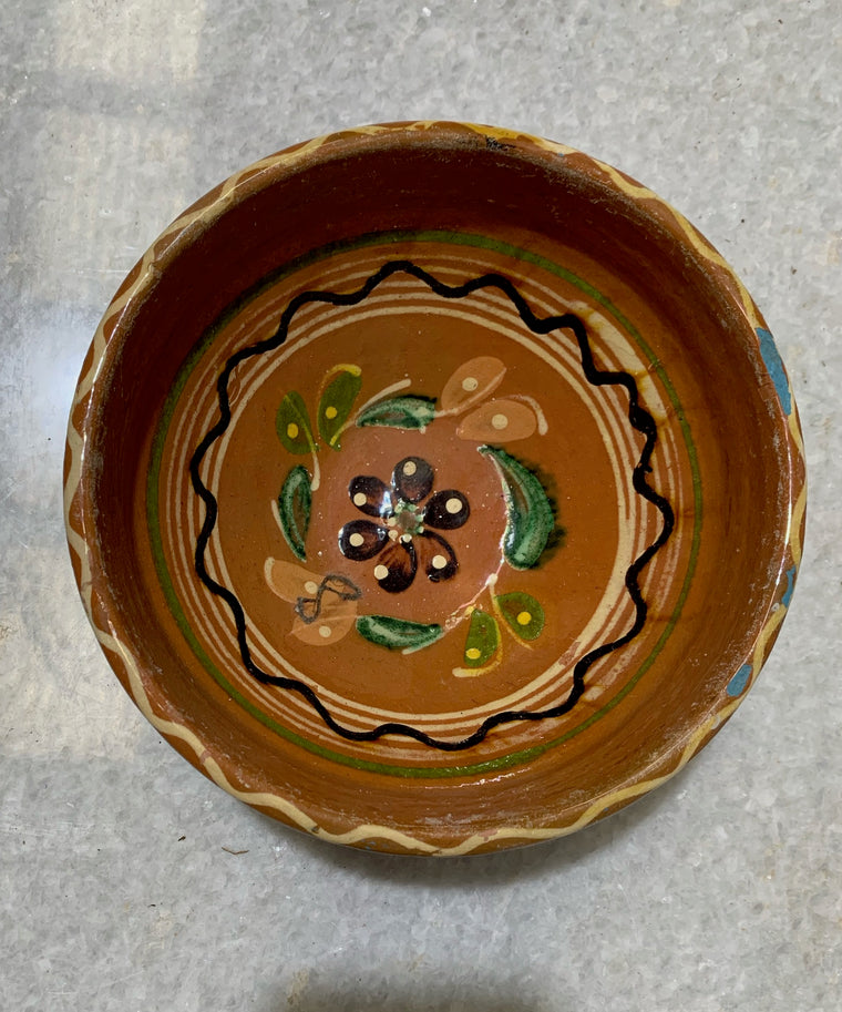 Vintage Hungarian Terracotta Bowl #4695