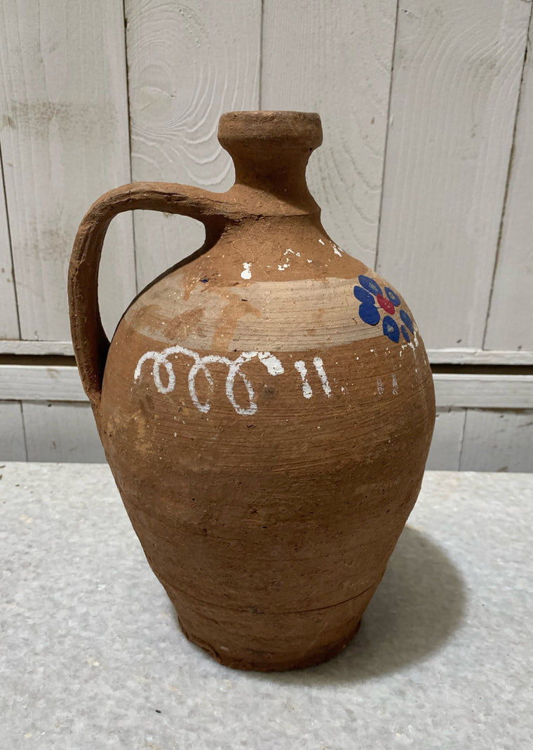 Vintage Hungarian Gypsy Terracotta Jug #4699