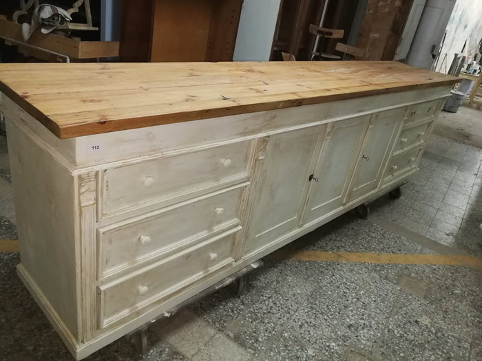 Vintage industrial European pharmacy counter  #2141 3080mt