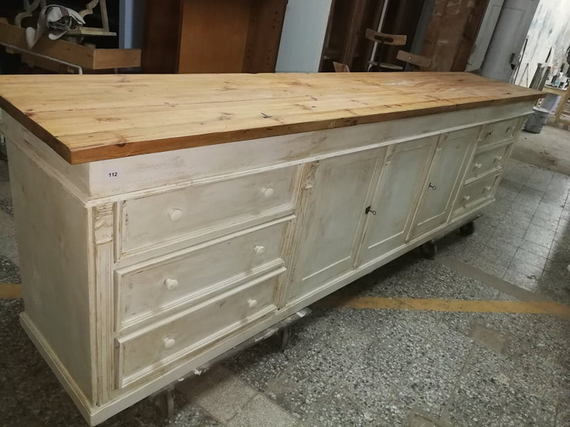 Vintage industrial European pharmacy counter  #2141 3080mt