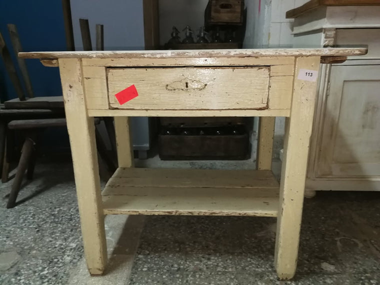 Vintage industrial European kitchen farmhouse dining table #2142