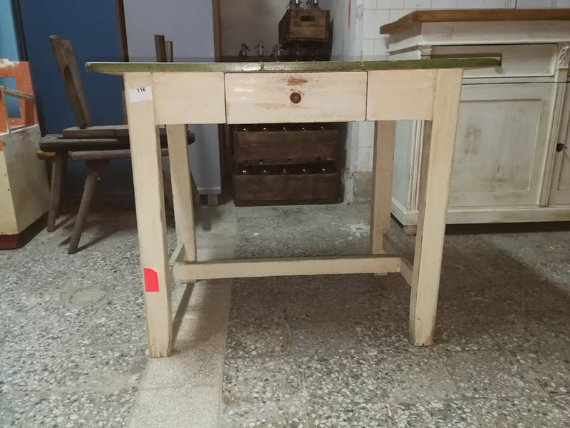 Vintage industrial European kitchen farmhouse dining table #2143