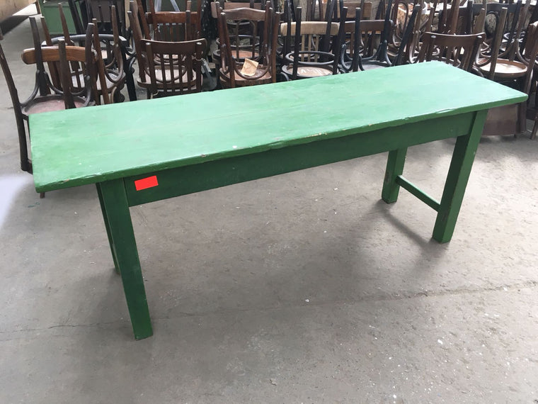 Vintage industrial European FARM kitchen dining table  #2270 green