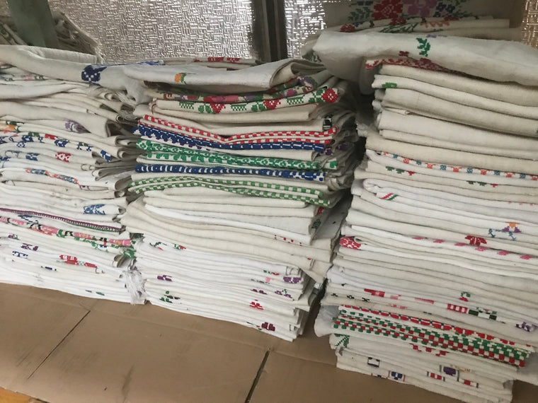 Vintage French Linen hand towels #2111