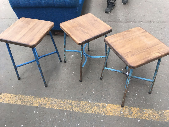 Vintage industrial Ukraine military stools  #1693 ON HOLD