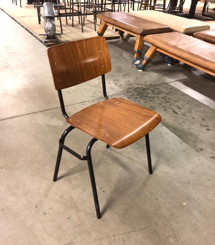 Vintage industrial Dutch school chairs  #2727