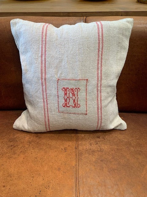 Vintage Linen Pillow  #4647  Byron