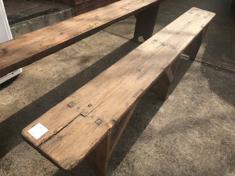 Vintage industrial European bench seat  #2294/1