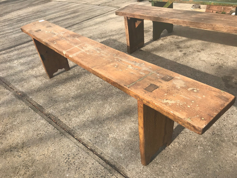 Vintage industrial European bench seat  #2292/3 in Byron