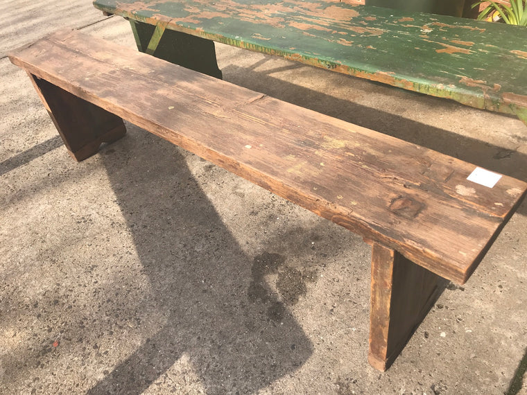 Vintage industrial European bench seat  #2291/4