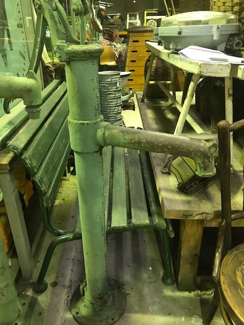 Vintage industrial European garden water pump #1762