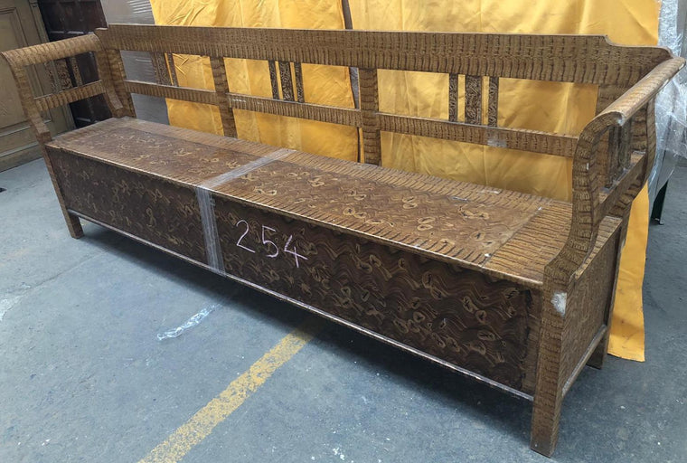 European wooden kitchen box bench  #2993/17