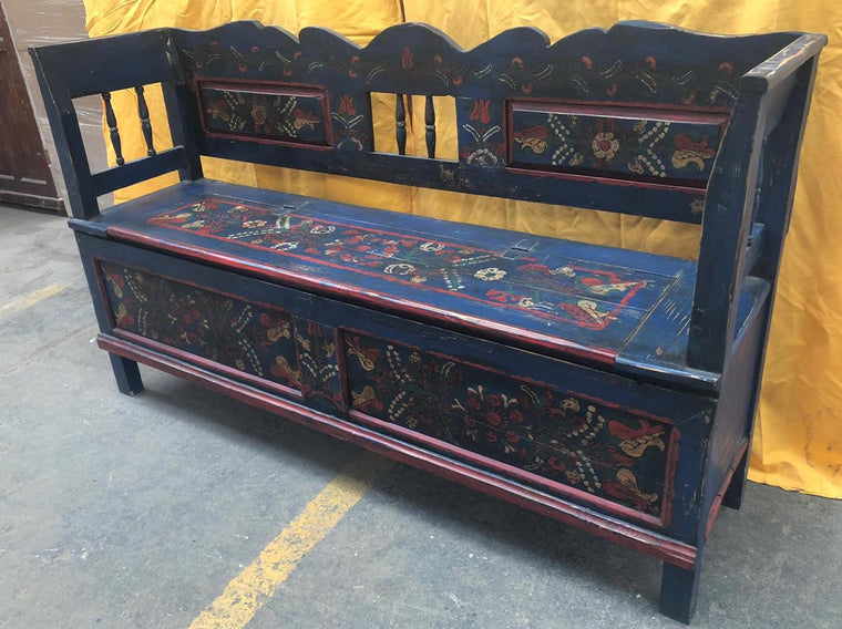 European wooden kitchen box bench  #2993/2