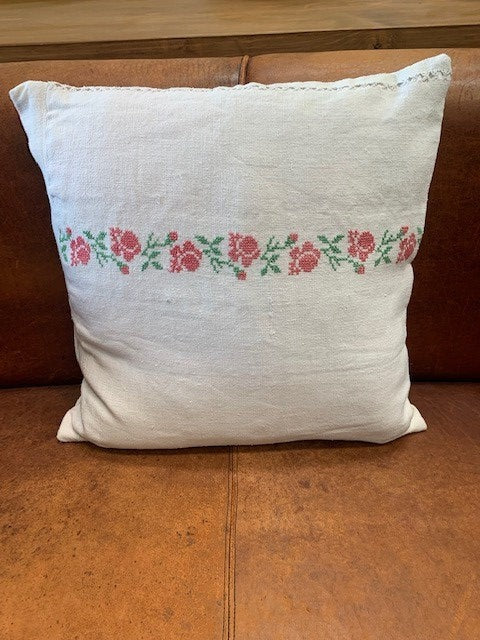 Vintage Linen Pillow  #4645  Byron